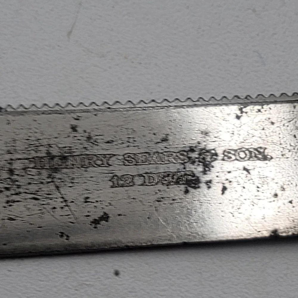 5 VTG Henry Sears & Son 1847 Knives Ornate Floral Handle 7.5